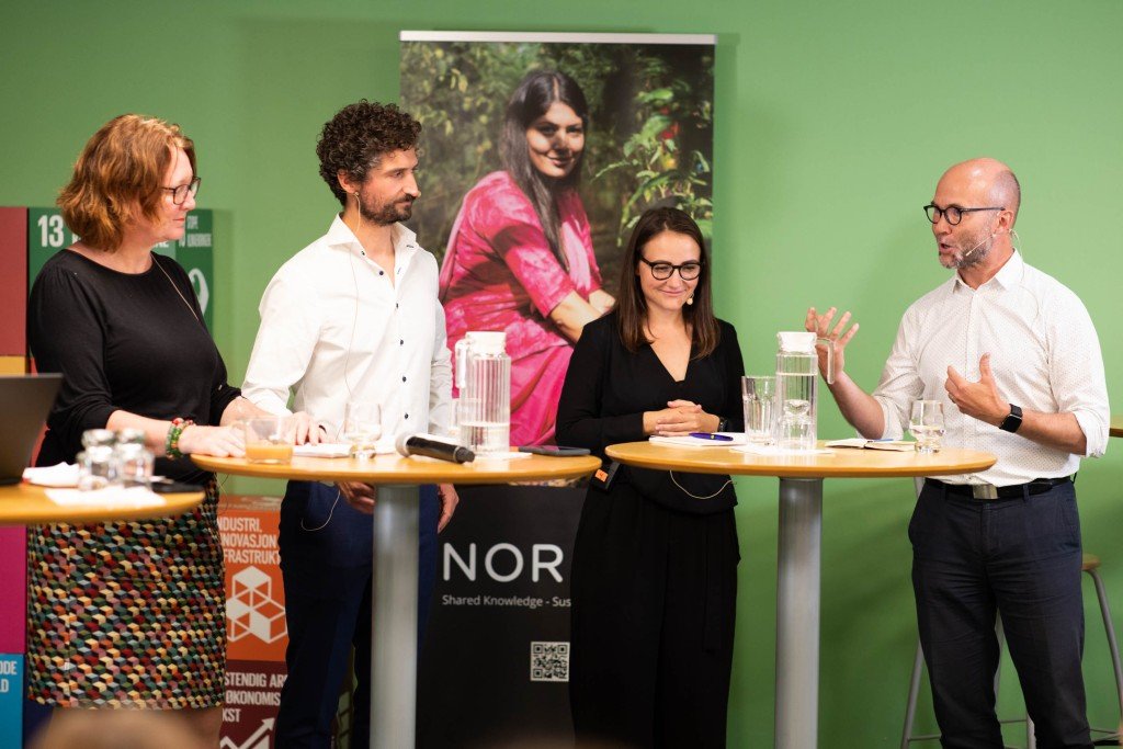 Jan Olav Baarøy i debatt med næringslivsleiarar på Arendalsveka